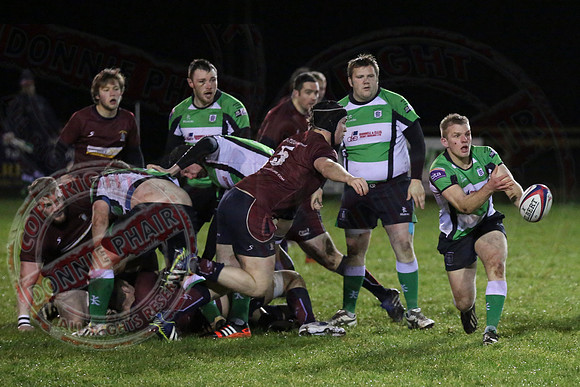 Enniskillen 1st XV (12) V Omagh (15) in Rugby.