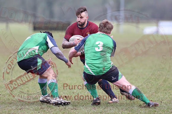 Enniskillen 1st XV (3) V Ballynahinch (44) in Rugby Towns Cup.