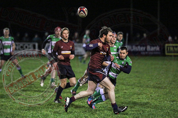 Enniskillen 1st XV (12) V Omagh (15) in Rugby.