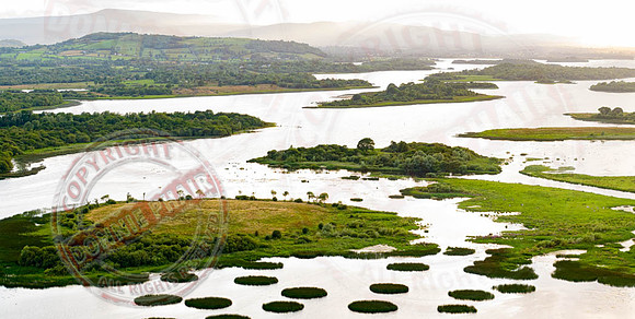Aerial of Upper Lough Erne as see from Kilmore Quay