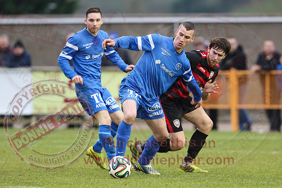 Ballinamallard United (2) V Coleraine (1) in IFA Premier League.