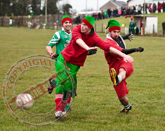 Santa V Elves Charity GAA Match In Newtownbutler among the NTB club members and friends.