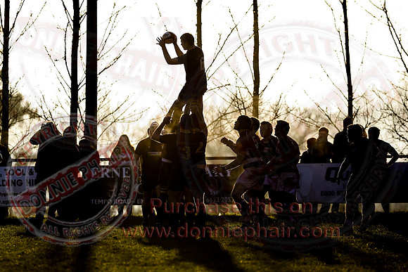 Enniskillen 1st XV (34) V Randalstown (8) in Towns Cup.