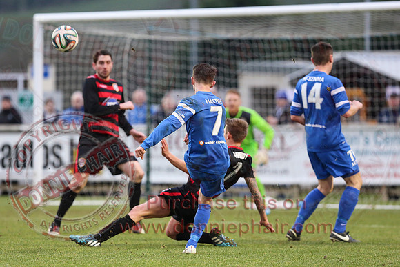 Ballinamallard United (2) V Coleraine (1) in IFA Premier League.