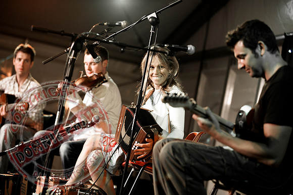 Sharon Shannon and Eleanor Shanley at the Newtownbutler Festival.