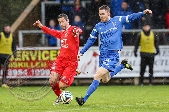 Ballinamallard United (0) v Portadown (2) in Danske Bank IFA Premier League.