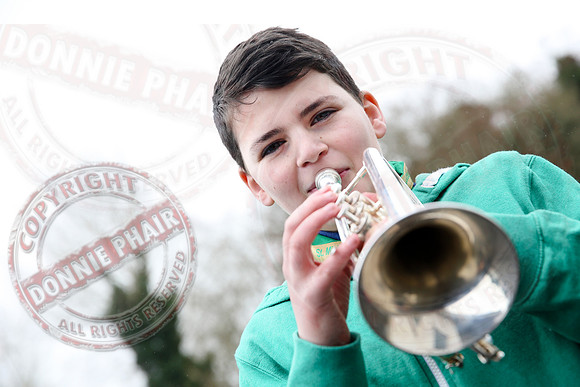 St. Michael's Scouts march to St. Michael's Church, Enniskillen.