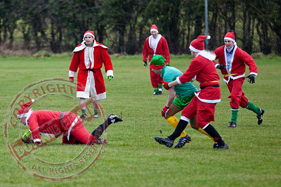 Santa V Elves Charity GAA Match In Newtownbutler among the NTB club members and friends.