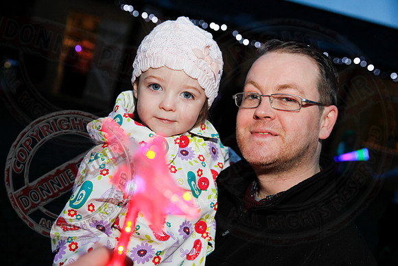 Turning on Christmas Lights in Lisnaskea.