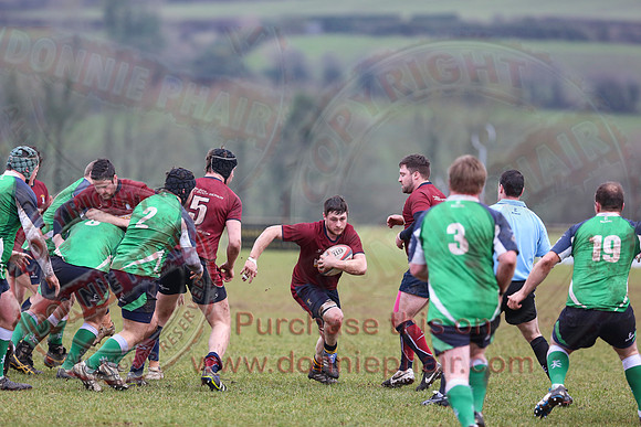 Enniskillen 1st XV (3) V Ballynahinch (44) in Rugby Towns Cup.