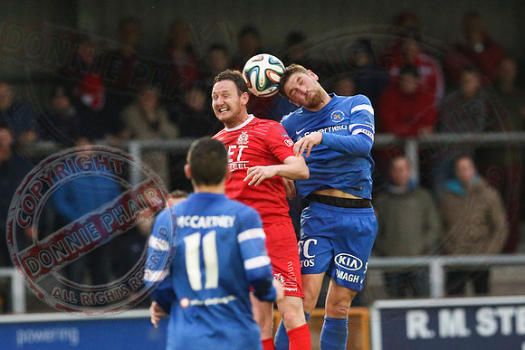 Ballinamallard United (0) v Portadown (2) in Danske Bank IFA Premier League.