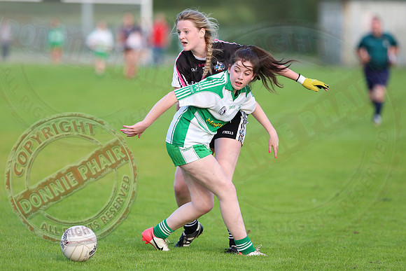 Aghadrumsee (1-14) V Ederney (1-05) in Girls U16 GAA Division One Final.