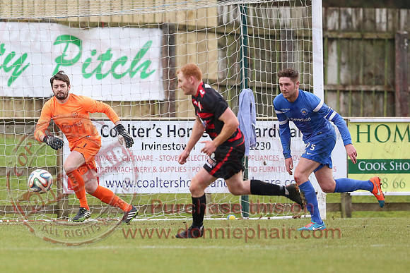 Ballinamallard United (2) V Coleraine (1) in IFA Premier League.