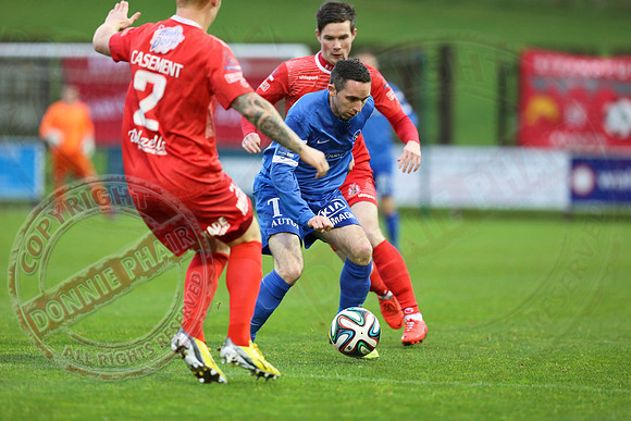 Ballinamallard United (0) v Portadown (2) in Danske Bank IFA Premier League.