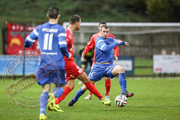 Ballinamallard United (0) v Portadown (2) in Danske Bank IFA Premier League.