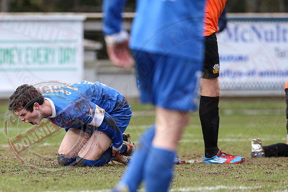 Ballinamallard United (0) V Glenavon (3) in The Irish Cup.