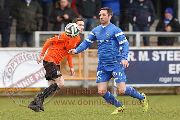 Ballinamallard United (1) V Glenavon (3) in IFA Danske Premier League.