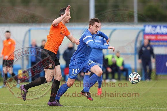 Ballinamallard United (1) V Glenavon (3) in IFA Danske Premier League.