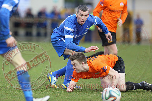 Ballinamallard United (1) V Glenavon (3) in IFA Danske Premier League.