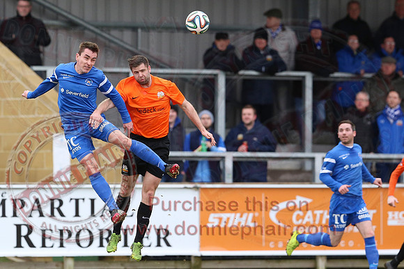 Ballinamallard United (1) V Glenavon (3) in IFA Danske Premier League.