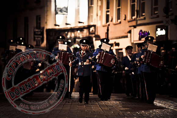 Loyalist Parade in Enniskillen, County Fermanagh.