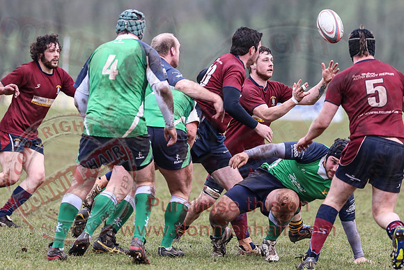 Enniskillen 1st XV (3) V Ballynahinch (44) in Rugby Towns Cup.