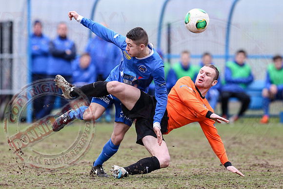 Ballinamallard United (0) V Glenavon (3) in The Irish Cup.