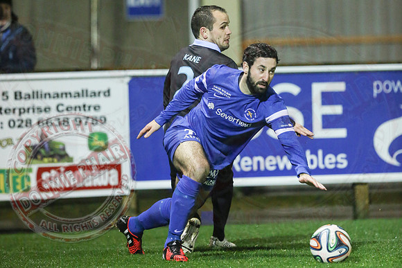 Ballinamallard United (2) V Ballymena United (3) in League Cup Semi-Final.