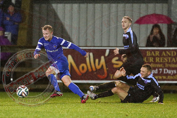 Ballinamallard United (2) V Ballymena United (3) in League Cup Semi-Final.