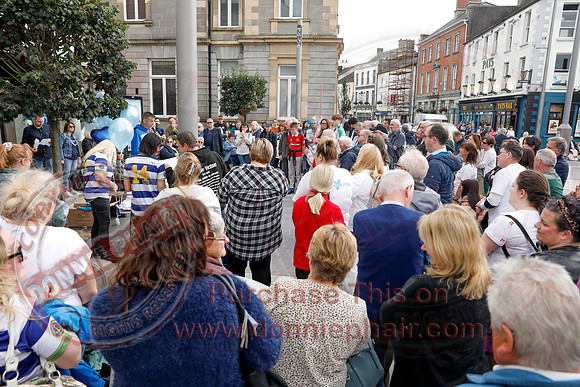 Justice for Noah Donohoe rally at the Diamond in Enniskillen-19
