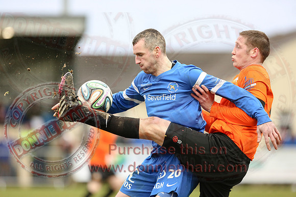 Ballinamallard United (1) V Glenavon (3) in IFA Danske Premier League.