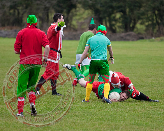Santa V Elves Charity GAA Match In Newtownbutler among the NTB club members and friends.