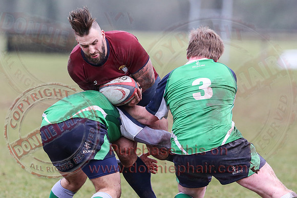 Enniskillen 1st XV (3) V Ballynahinch (44) in Rugby Towns Cup.