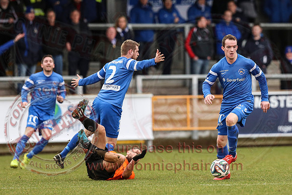 Ballinamallard United (1) V Glenavon (3) in IFA Danske Premier League.