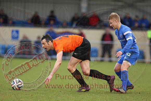 Ballinamallard United (1) V Glenavon (3) in IFA Danske Premier League.
