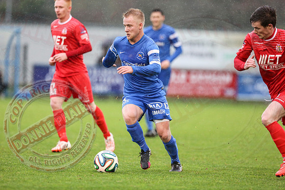 Ballinamallard United (0) v Portadown (2) in Danske Bank IFA Premier League.